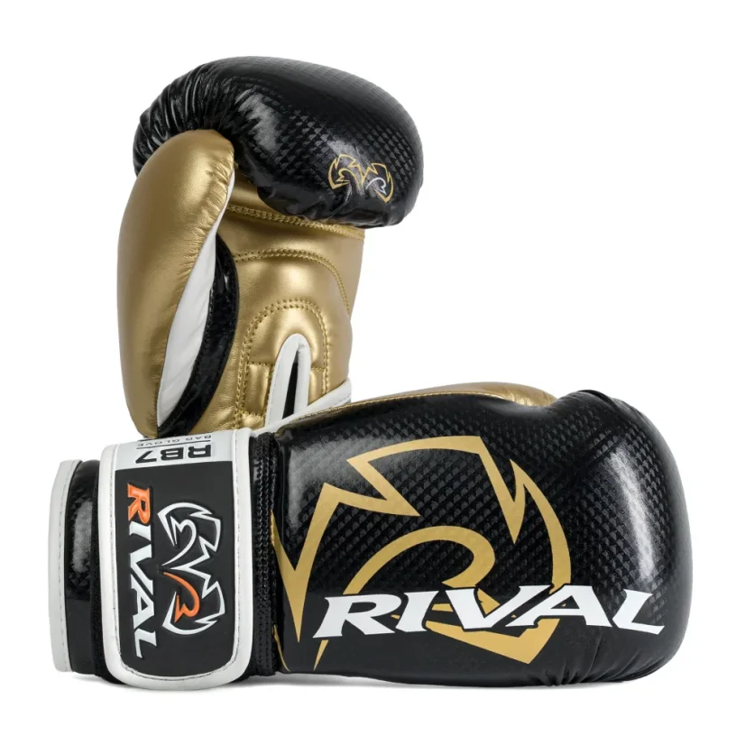 Pytlové rukavice Rival RB7 Fitness Plus – čierna/zlatá