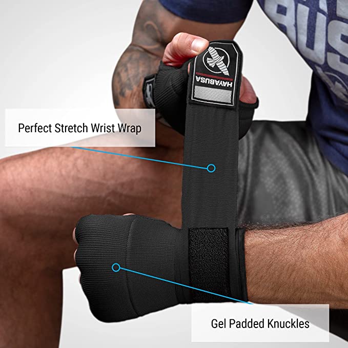 Gelové bandáže na ruce Hayabusa Quick Gel - Velikost: M, Barva: Šedá/růžová