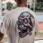Męska koszulka PRiDEorDiE Oversize – FUNKY SKULL - Wielkość: L