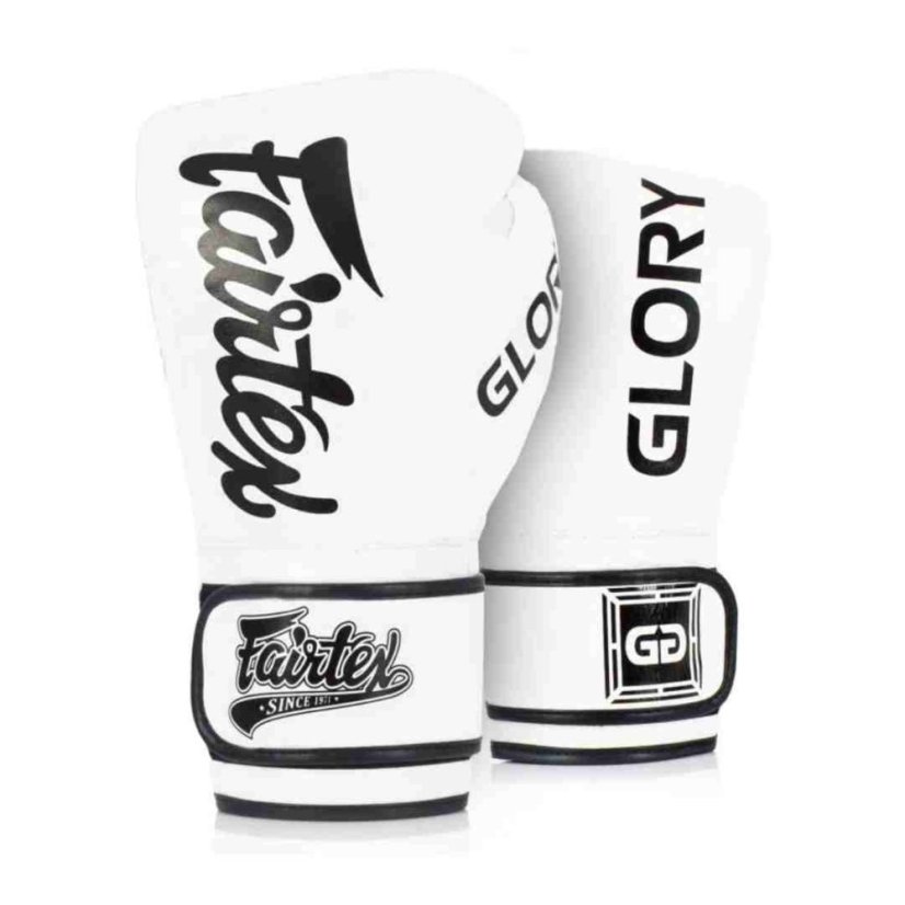 Fairtex x GLORY Boxing Gloves - BGVG1 - White - Weight of gloves: 16oz
