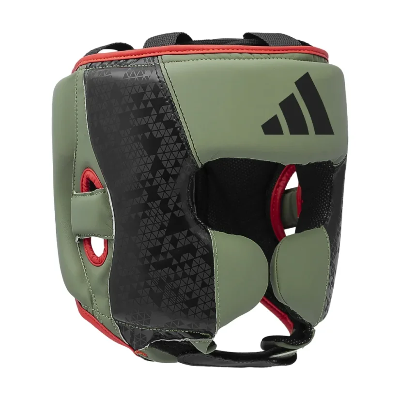 Adidas Combat 50 Kask bokserski – zielony/czarny
