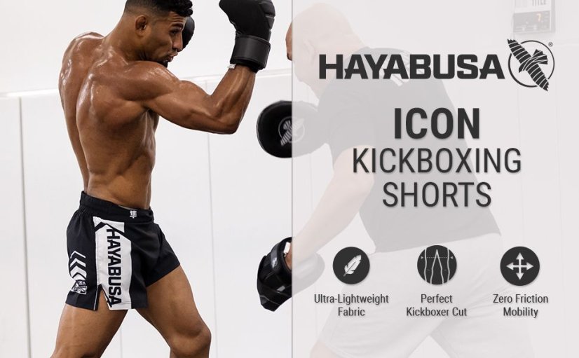 Hayabusa Icon Kickbox rövidnadrág - kék/fehér - Méret: M