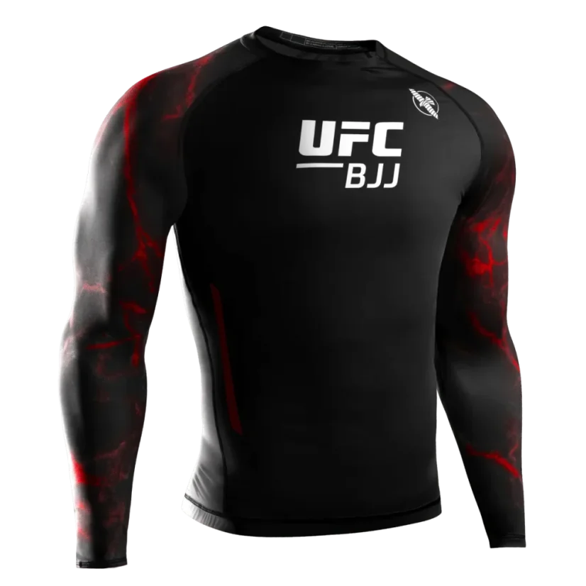 Hayabusa UFC BJJ rashguard mânecă lungă – roșu
