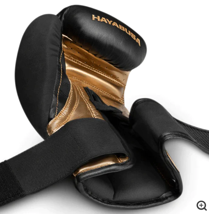 Hayabusa T3 boxing gloves - black/gold - Weight of gloves: 16oz