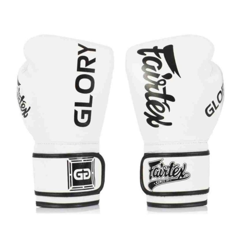 Boxerské rukavice Fairtex x GLORY - BGVG1 - bílá - Váha rukavic v Oz: 16oz