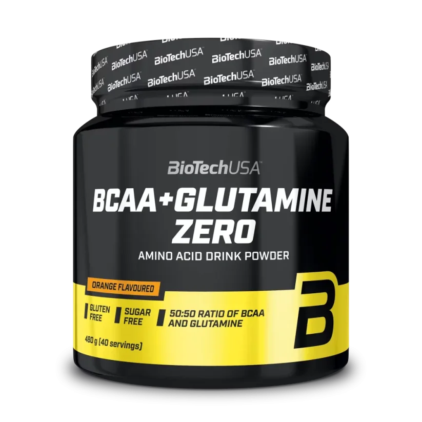 BioTech BCAA  + Glutamine Zero 360 g - Příchuť: Orange
