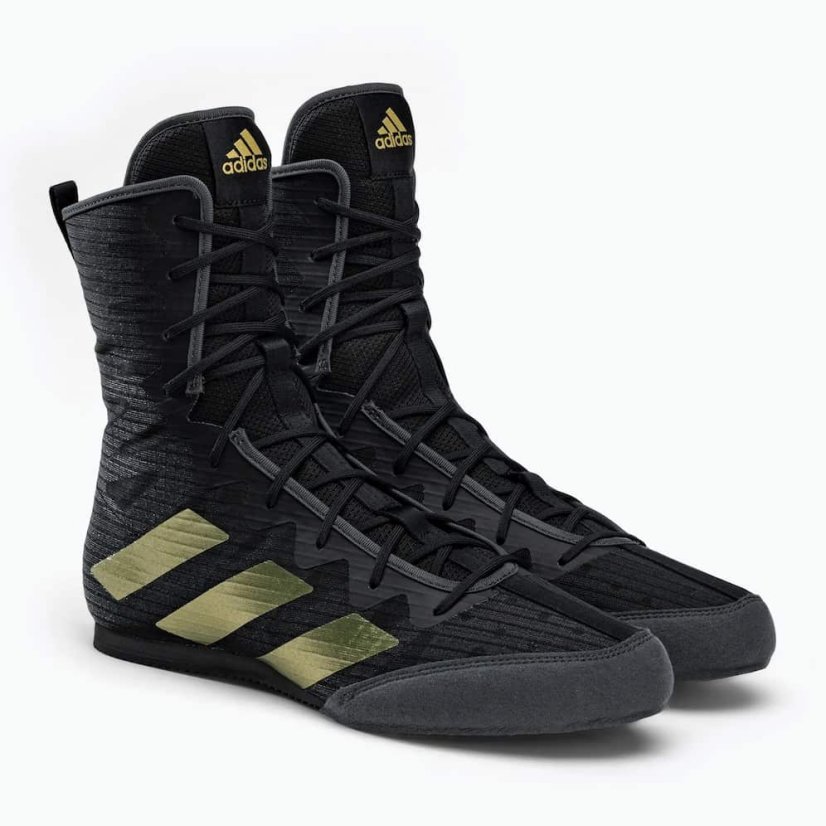 Buty bokserskie ADIDAS Box-Hog 4 - czarny/złoty