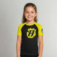 Gyermek Rashguard REVGEAR rövid ujjú - sárga
