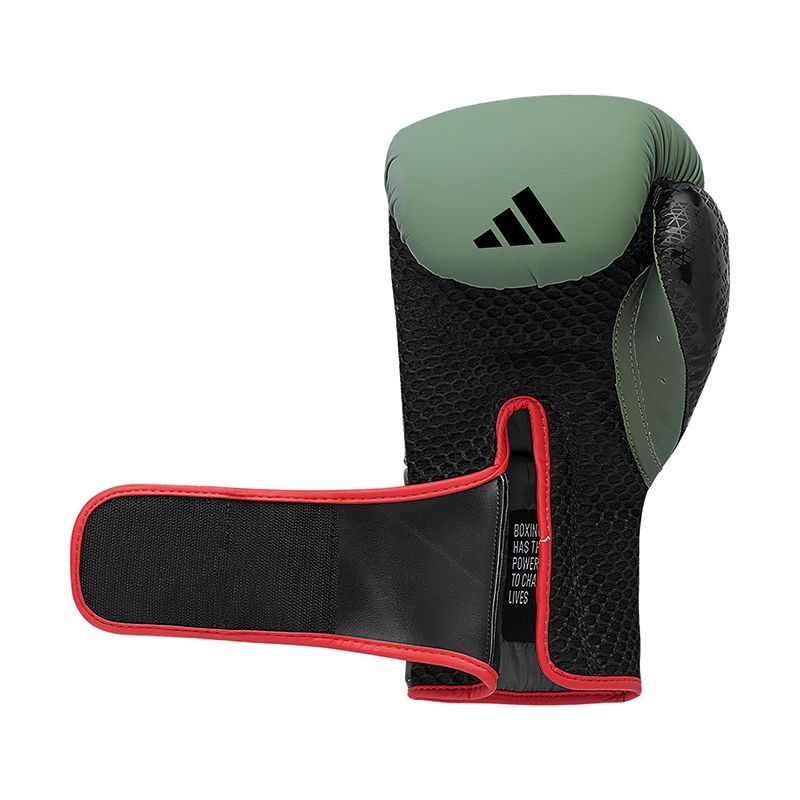 Adidas Combat 50 Boxhandschuhe - Schwarz/Grün - Gewicht (oz): 12oz