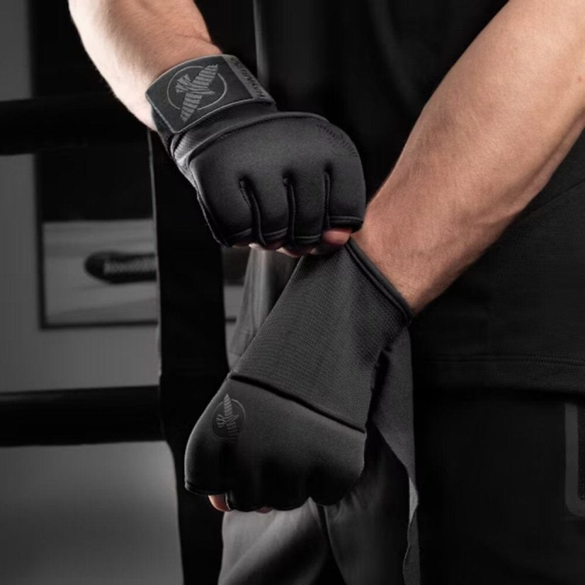 Bandaje rapide Hayabusa Deluxe Quick Wraps - Wielkość: L, Kolor: Czarny