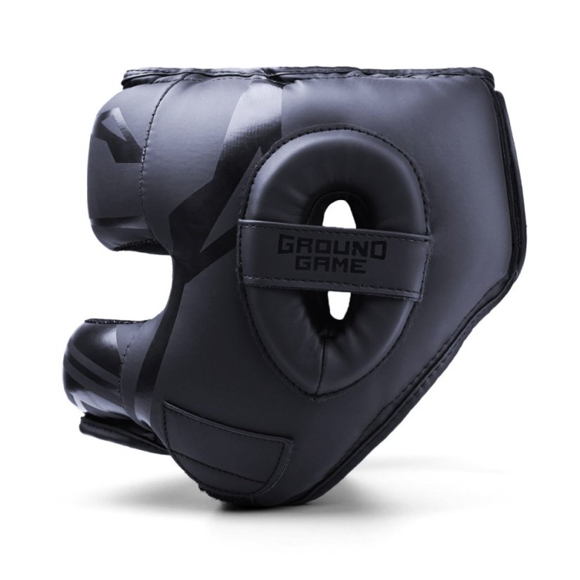 Ground Game Stripe Black Boxhelm mit Nasenschutz – Schwarz