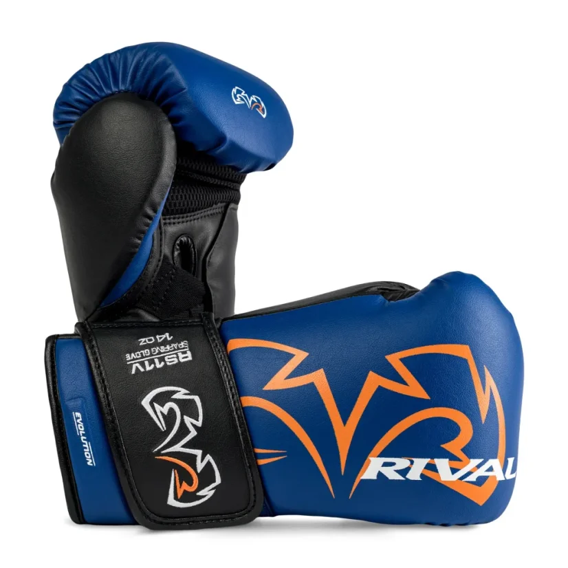 Boxerské sparingové rukavice RIVAL RS11V Evolution - modrá - Váha rukavic v Oz: 14oz