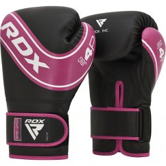 Gyermek boxkesztyű RDX JBG 4B - fekete/rózsaszín