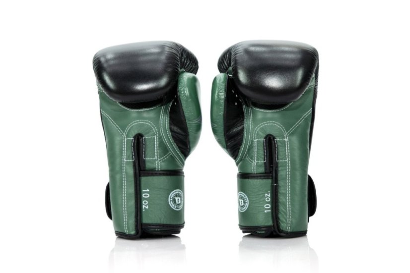 Boxing gloves Fairtex - Booster FXB BG V2 - black/green - Weight of gloves: 10oz