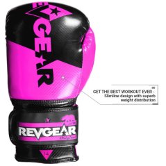 Boxerské rukavice REVGEAR Pinnacle - Čierna/Ružová