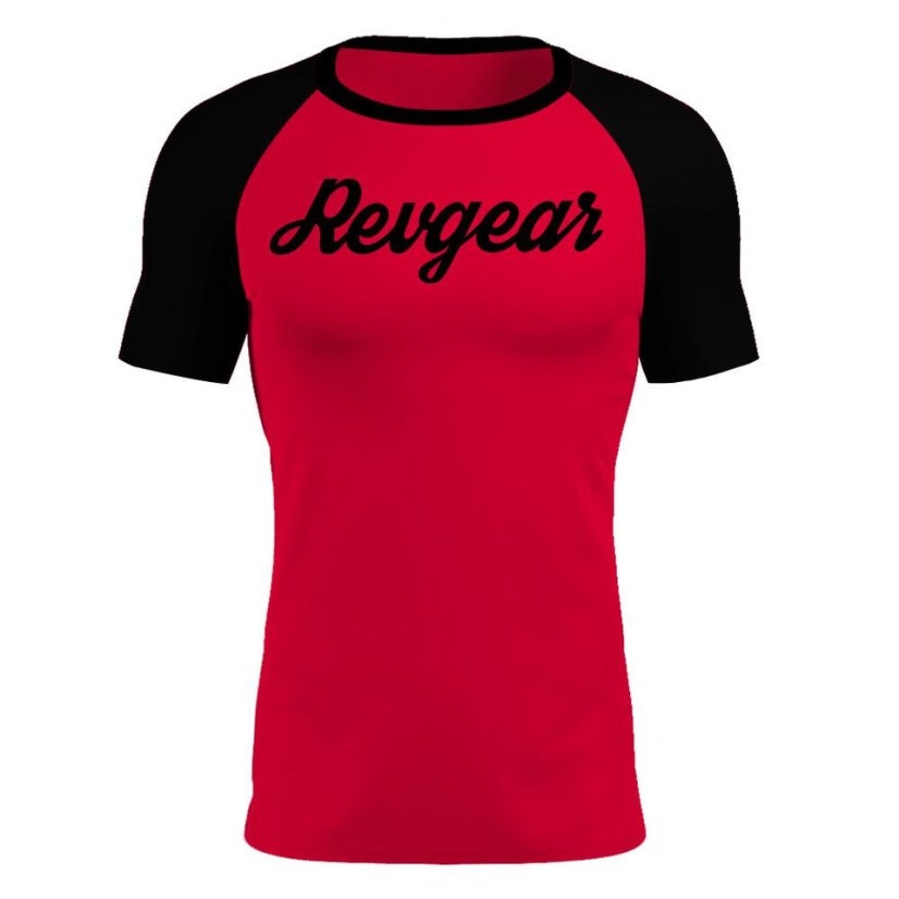 Revgear Grizzly Jiu-Jitsu Rashguard Short Sleeve – červená - Veľkosť: L