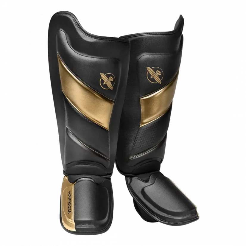 Hayabusa T3 Stringing Shinguards black/gold