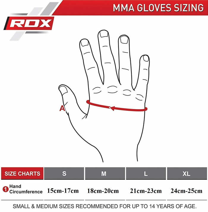 MMA training and sparring gloves RDX GGRF F12B