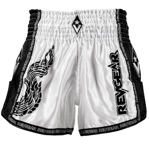 Muay Thai šortky REVGEAR Legends Valhalla - bílá/černá