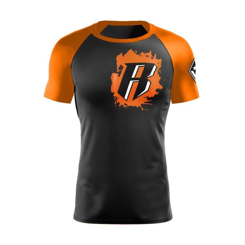 Rashguard dziecięcy REVGEAR z krótkim rękawem - pomarańczowy - Wielkość: Youth L