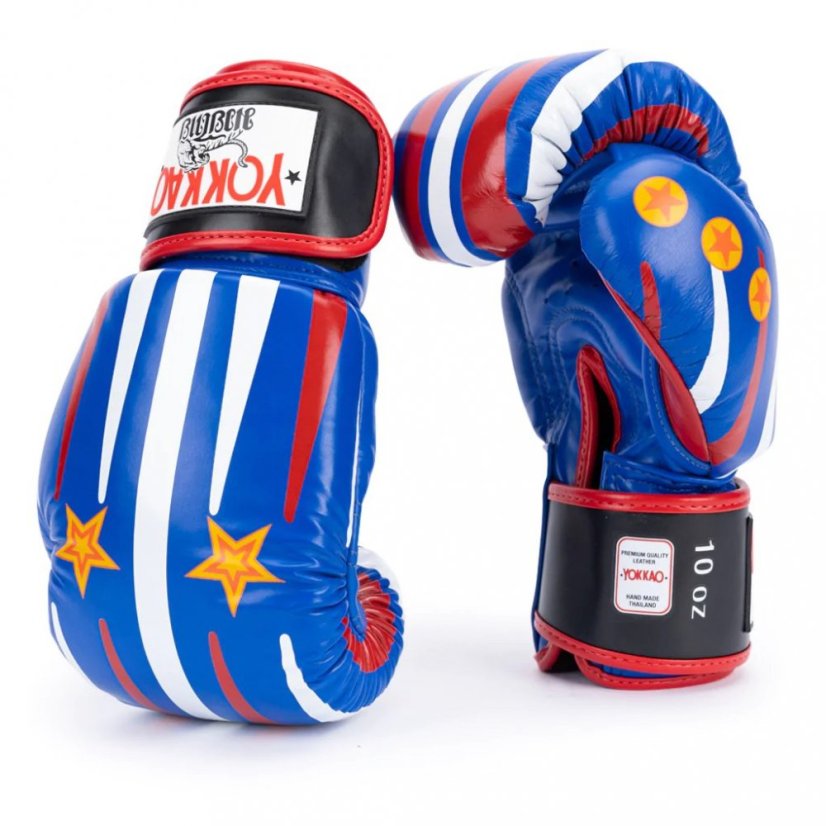 Boxerské rukavice YOKKAO Red Gammon - modrá