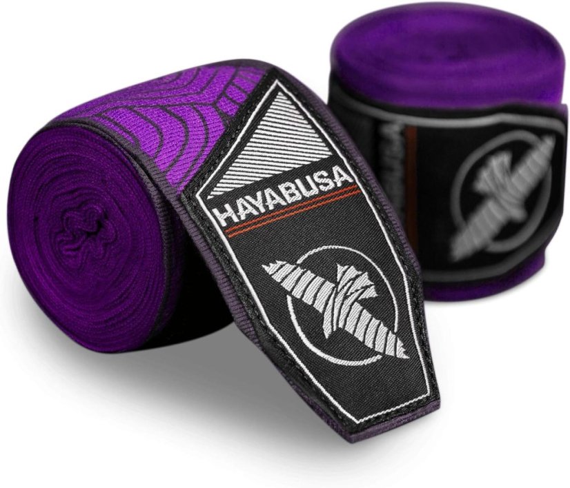 Boxerské bandáže Hayabusa Perfect Stretch (457 cm) - Farba: Fialová Geo