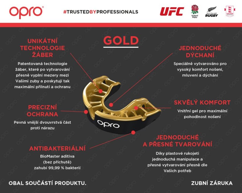 Chránič zubů Opro Gold UFC Senior