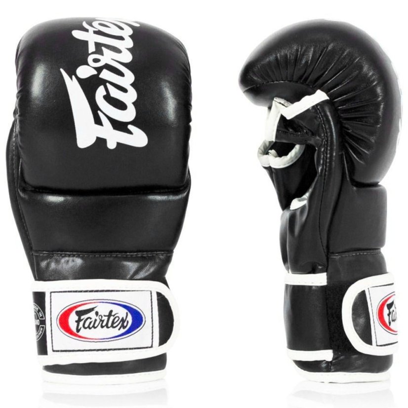 Fairtex FGV18 Super Sparring Grappling rękawice MMA 7 oz – czarne - Wielkość: L