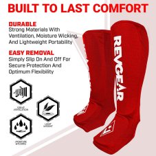 Sípcsontvédők REVGEAR Muay Thai - piros