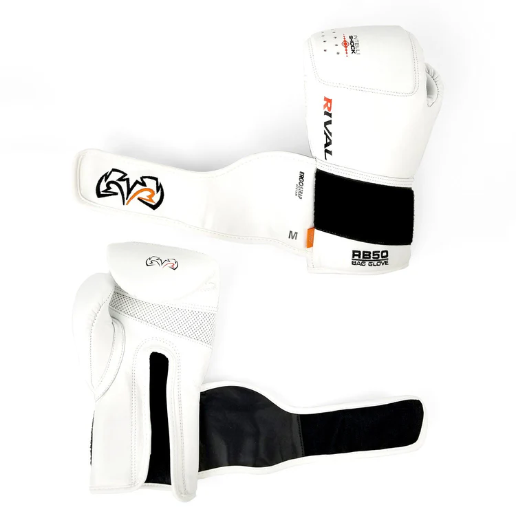 Bag gloves RIVAL RB50 Intelli Shock Compact - white