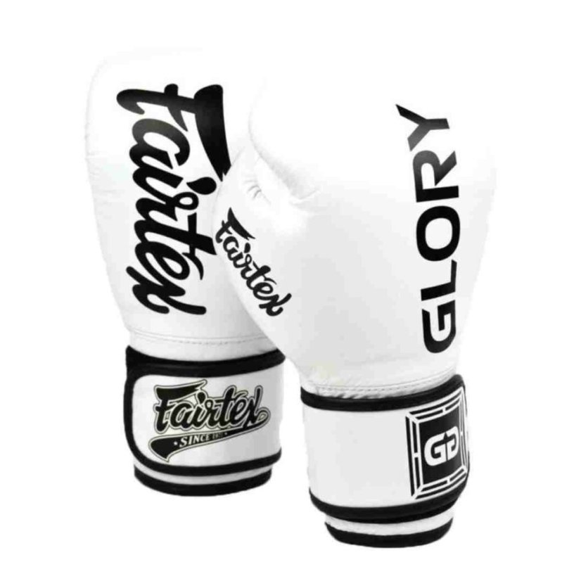 Fairtex x GLORY Boxing Gloves - BGVG1 - White - Weight of gloves: 16oz