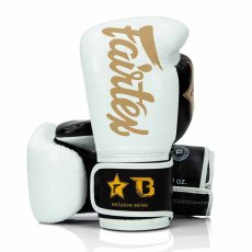 Boxerské rukavice Fairtex - Booster FXB BG V2 - bílá/černá