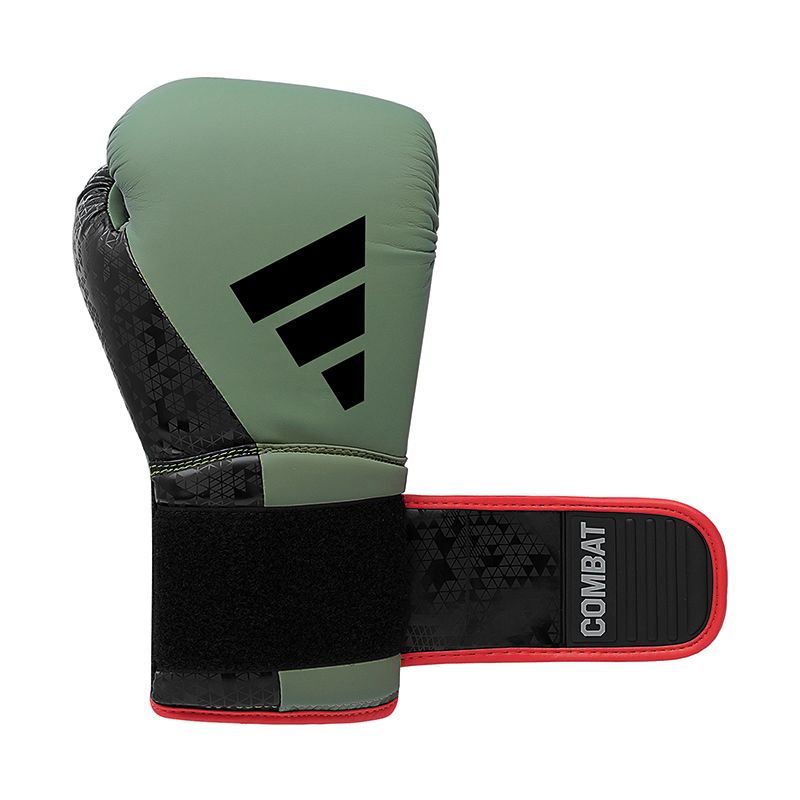 Adidas Combat 50 Boxhandschuhe - Schwarz/Grün - Gewicht (oz): 12oz