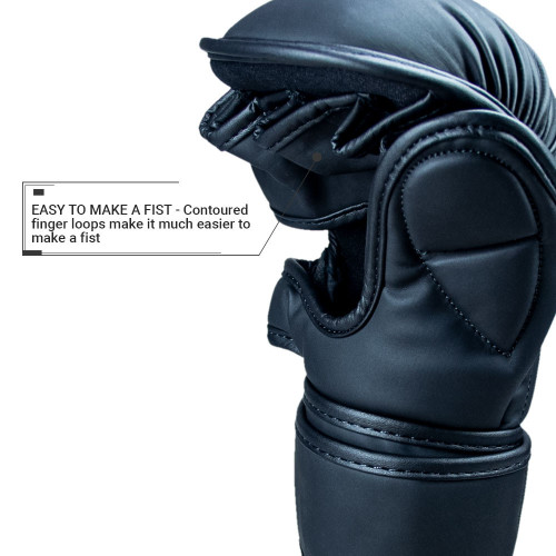 MMA rukavice REVGEAR Premier Deluxe - čierná - Veľkosť: S