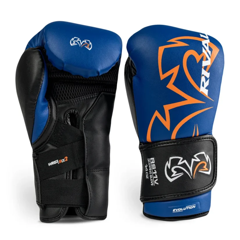 Boxerské sparingové rukavice RIVAL RS11V Evolution - modrá - Váha rukavic v Oz: 14oz