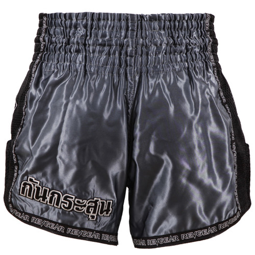 Muay Thai šortky REVGEAR Legends Spirit - šedá/černá - Velikost: L
