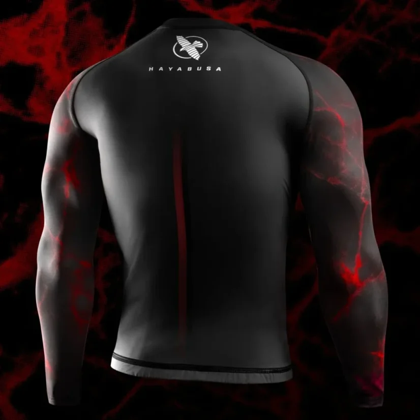 Hayabusa UFC BJJ rashguard mânecă lungă – roșu
