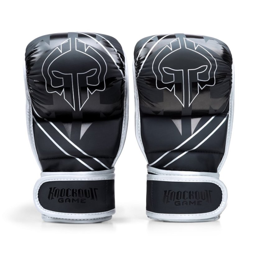 Ground Game Logo 3.0 MMA Sparring Gloves – Black