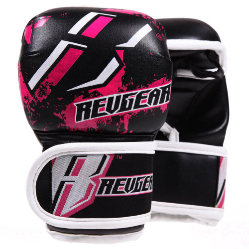 Dětské MMA rukavice REVGEAR Deluxe Youth Series - růžová - Velikost: Youth XL