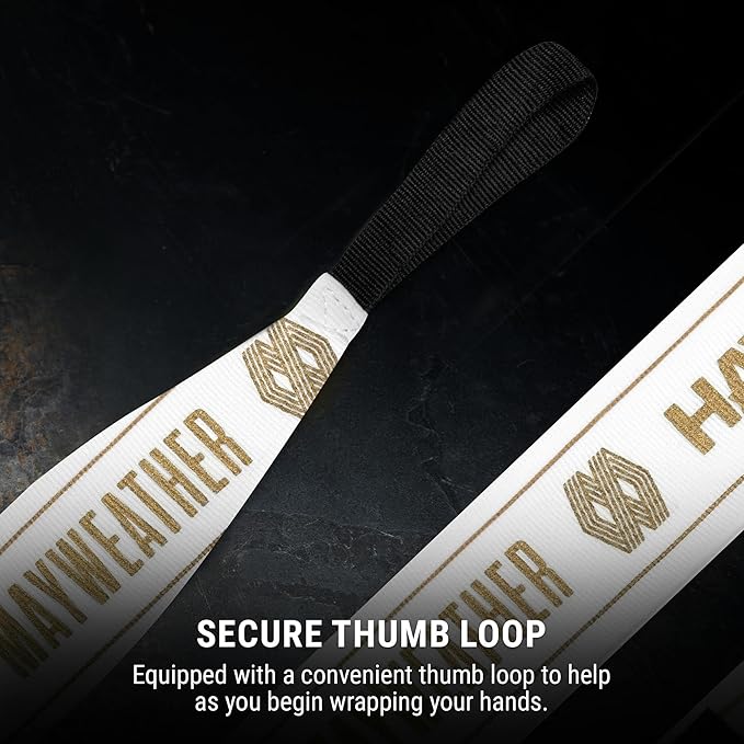 Boxerské bandáže Hayabusa Mayweather - 180" Stretch - Barva: Bílá