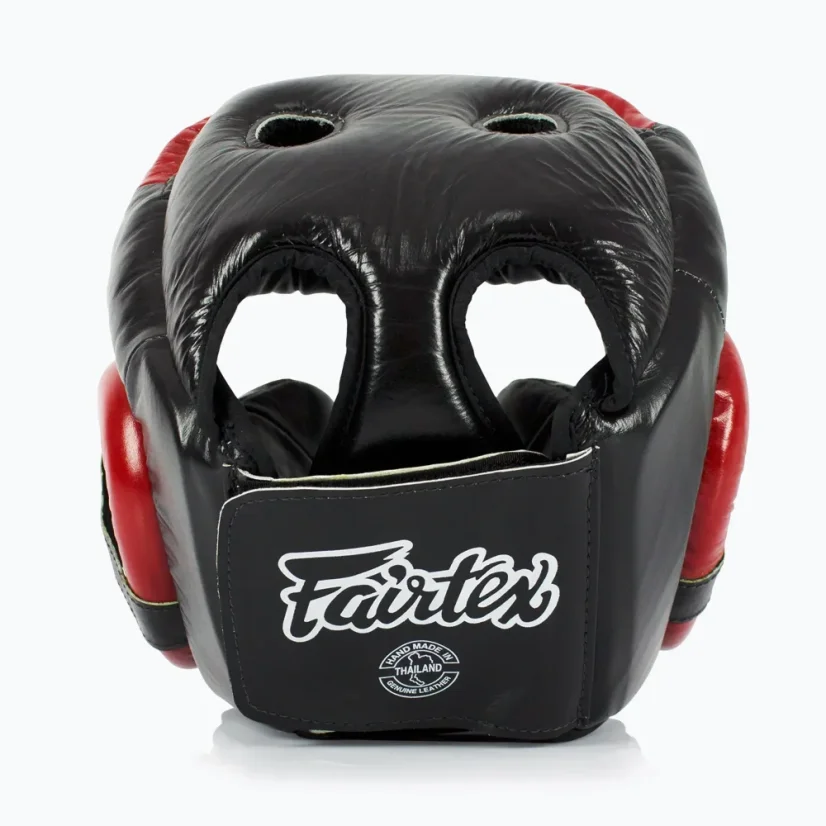 Kask bokserski FAIRTEX Sparring HG13 – czarno/czerwony - Wielkość: M