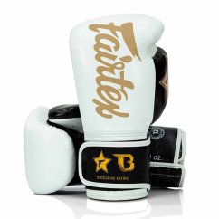 Boxerské rukavice Fairtex FXB BG V2 - bílá/černá