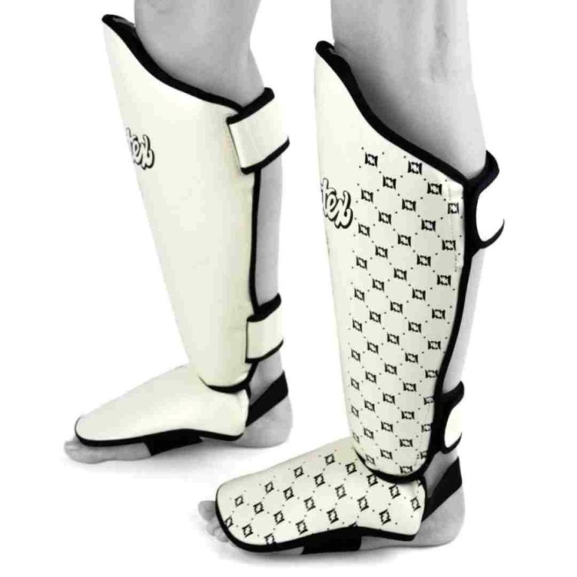 Fairtex tibiere SP5 - albă - Mărime: S