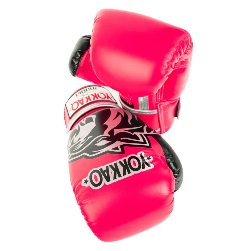 YOKKAO Original Silver rękawice bokserskie – fuksja