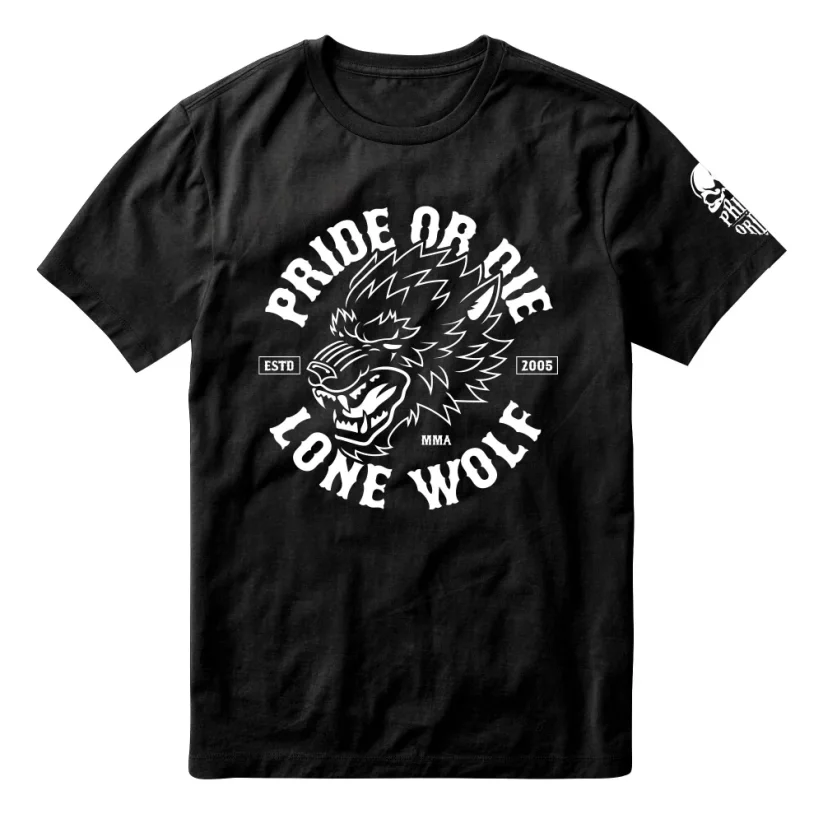 Pánske tričko PRiDEorDiE Lone Wolf - Veľkosť: 2XL