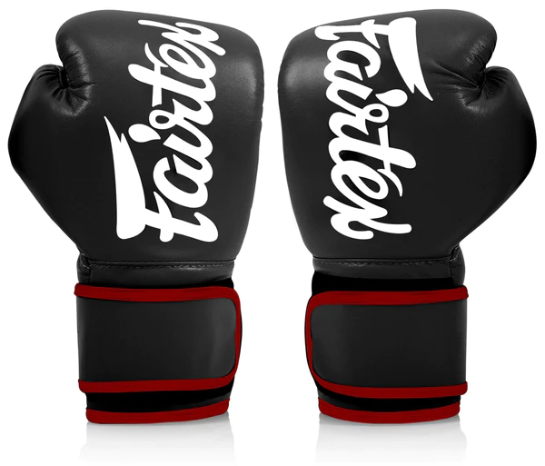 Boxing gloves Fairtex BGV14 - black/red - Weight of gloves: 14oz