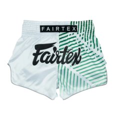 Muay Thai šortky Fairtex Racer – bílé