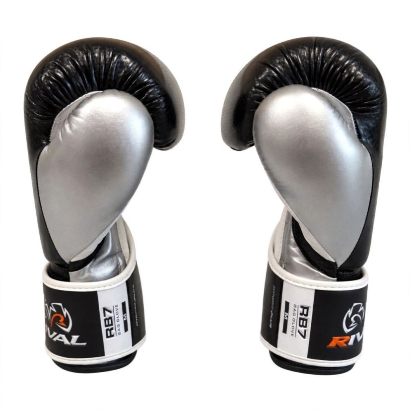 Pytlové rukavice Rival RB7 Fitness Plus – stříbrná/černá