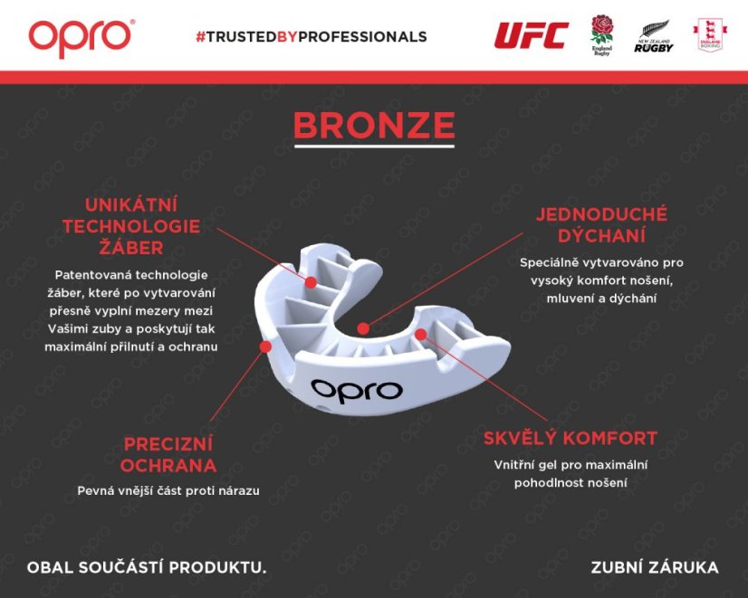 Opro Bronze UFC Senior szájvédő - fehér
