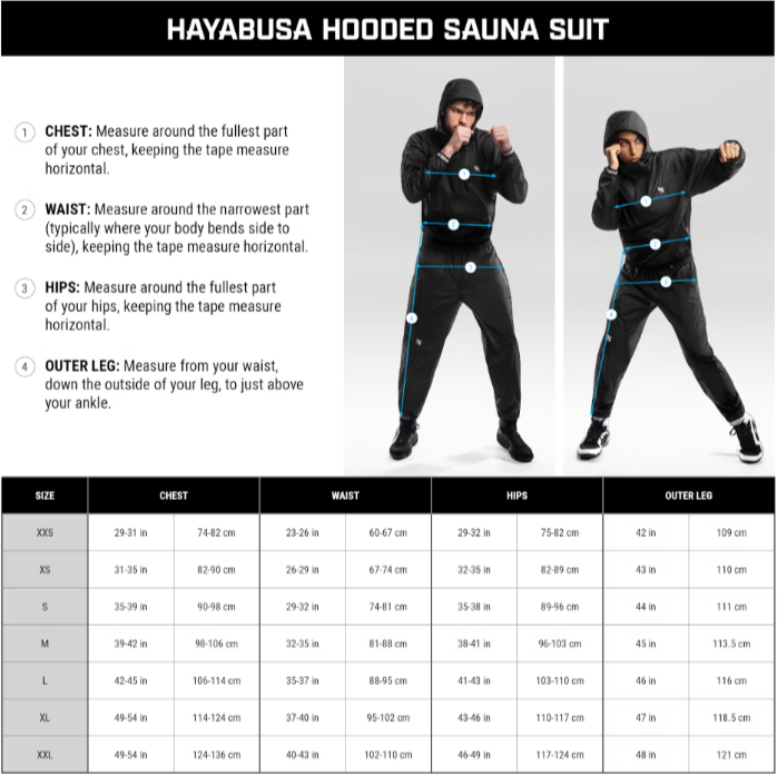 Sauna oblek HAYABUSA PRO s kapucňou